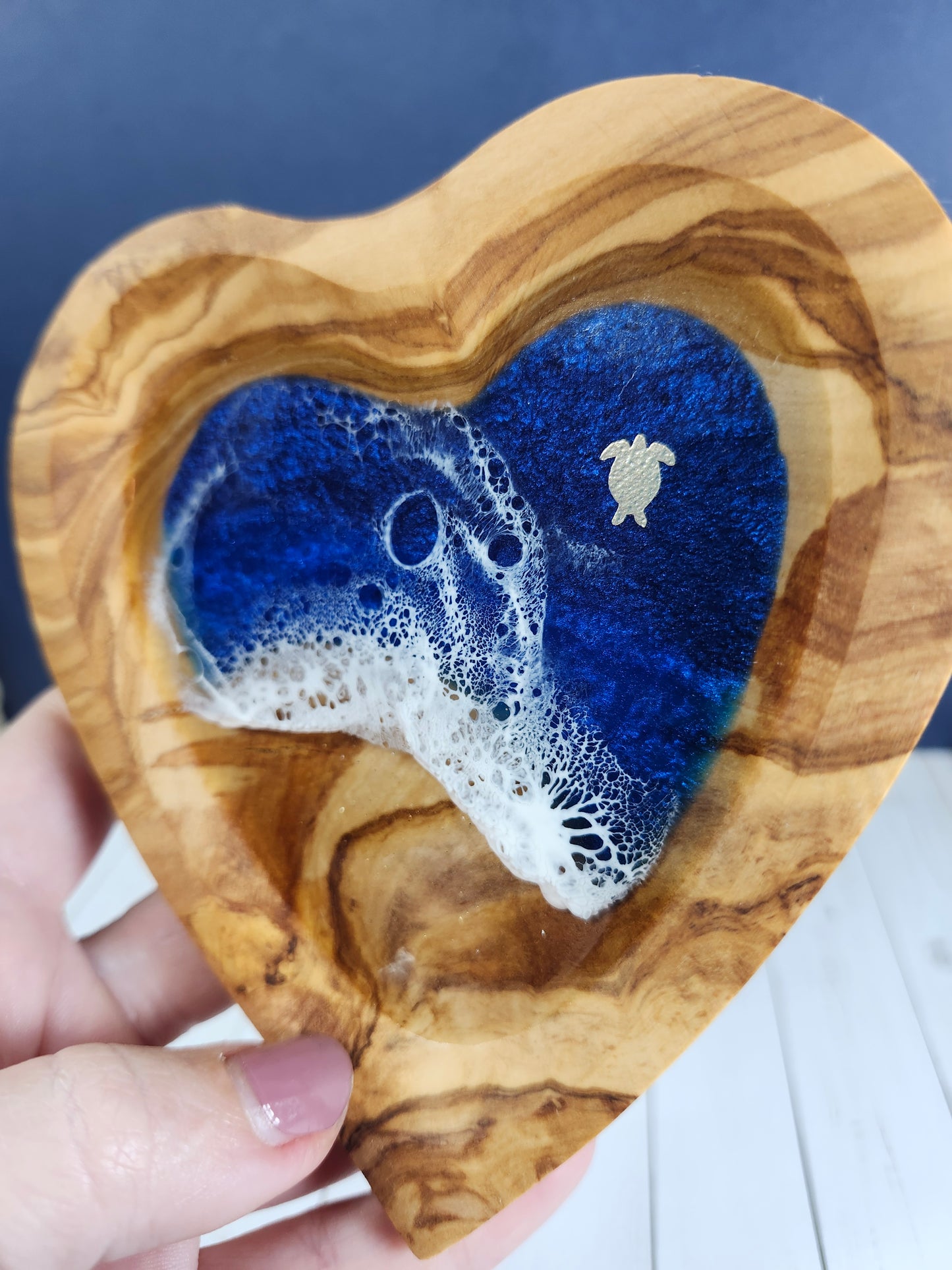 Small Olive Wood Heart