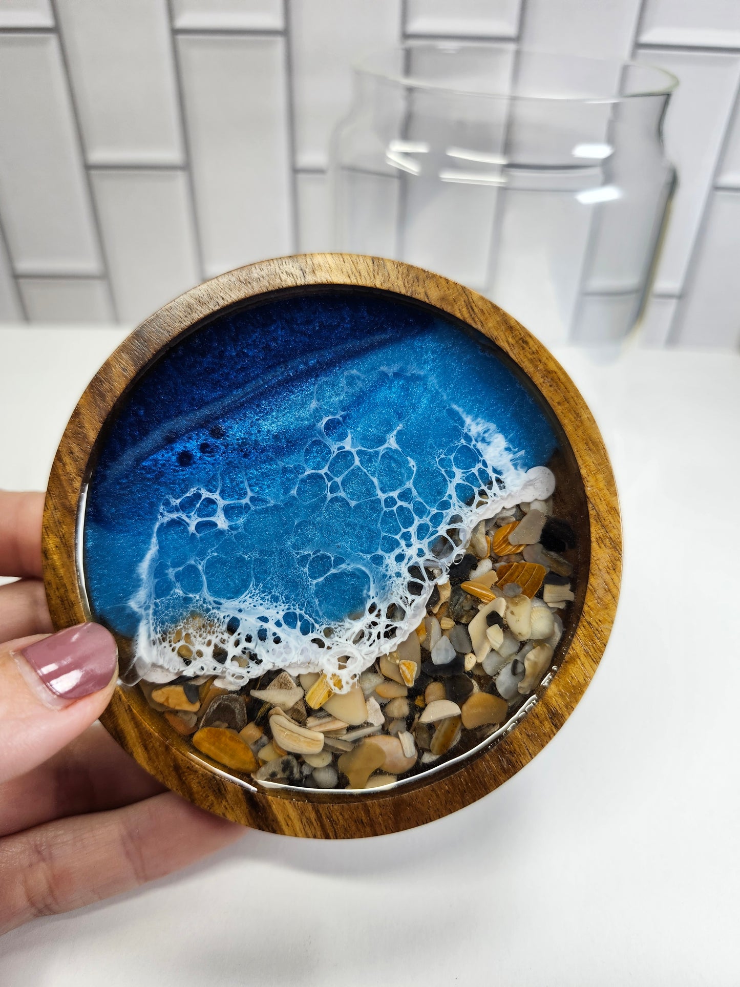 Airtight Glass Jar | Crushed Shell Beach | Caribbean Ocean