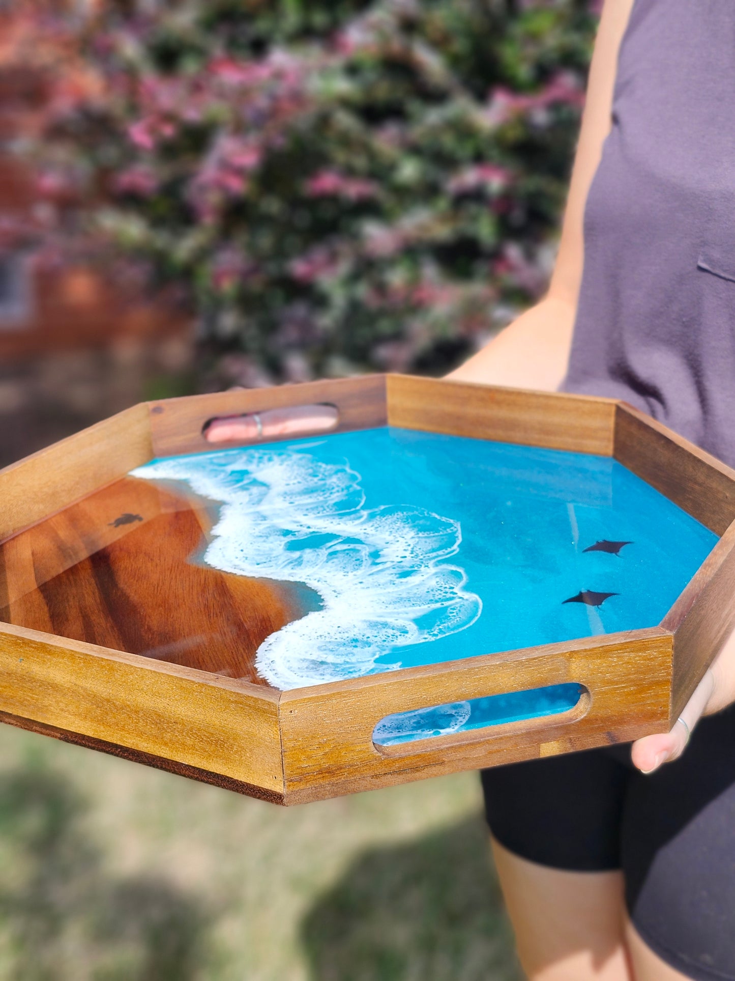 Octagon Caribbean Serving Tray (Large)