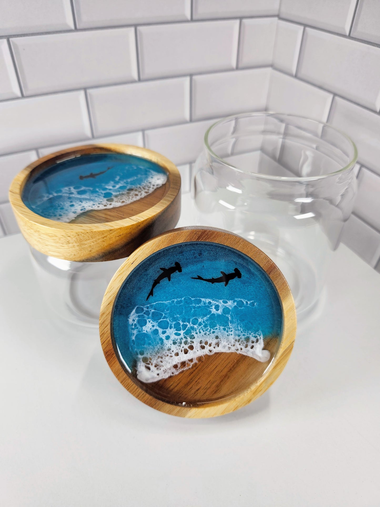 Airtight Glass Jar | Wood Beach | Caribbean & Pacific Ocean