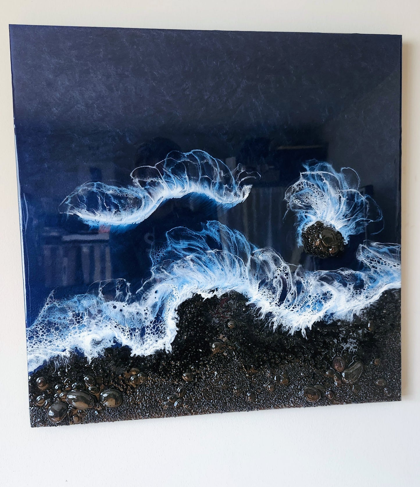 Large Textured Dark and Stormy Square