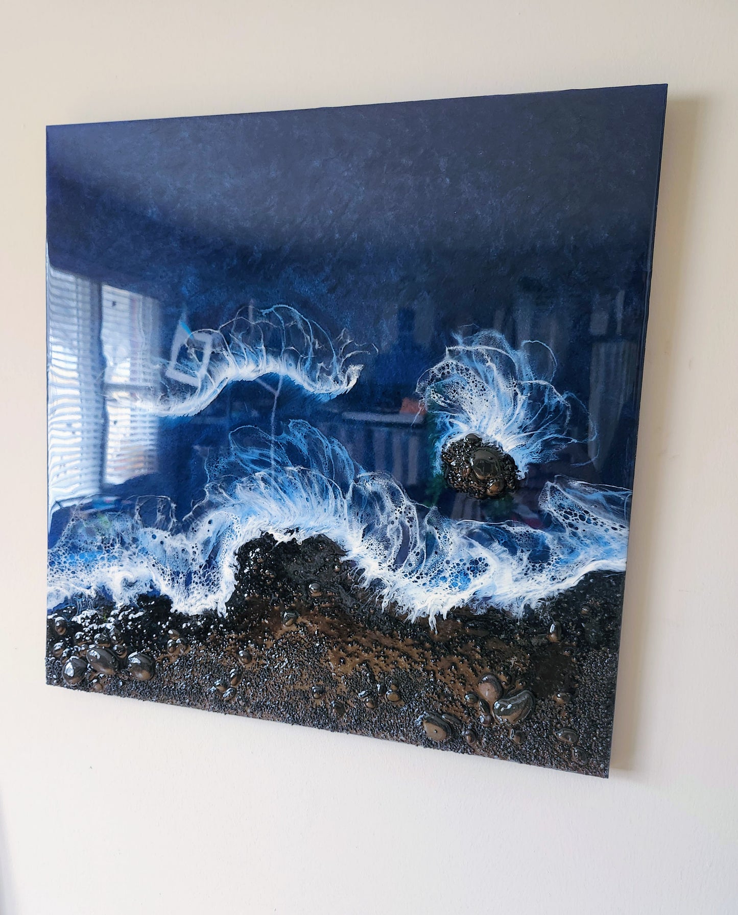 Large Textured Dark and Stormy Square