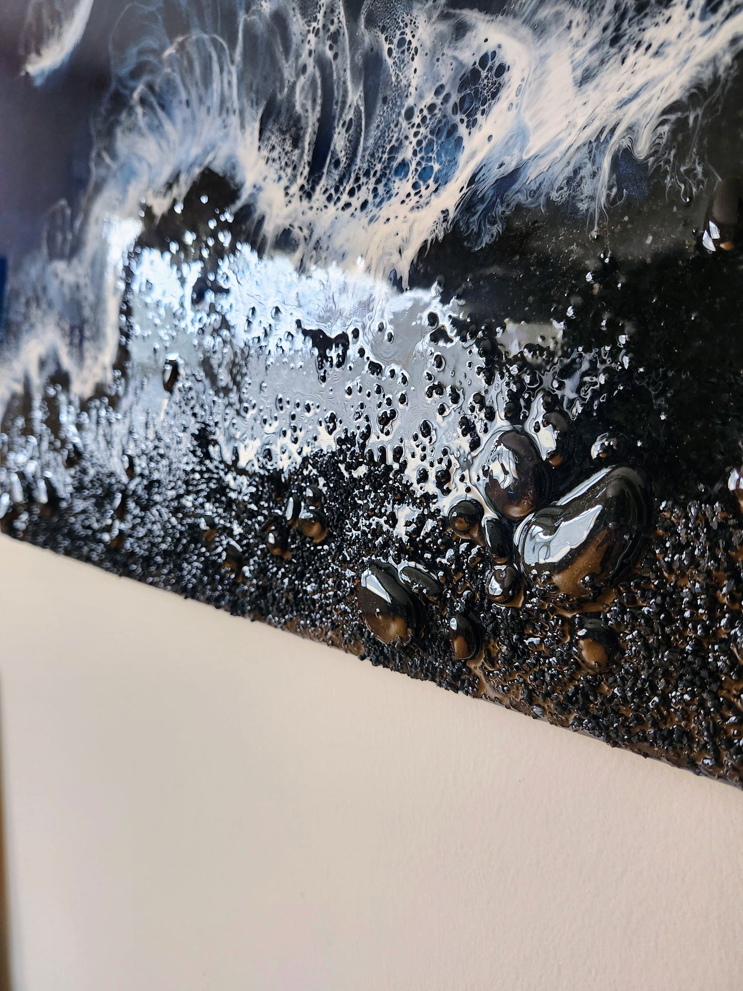 Large Textured Dark and Stormy Square