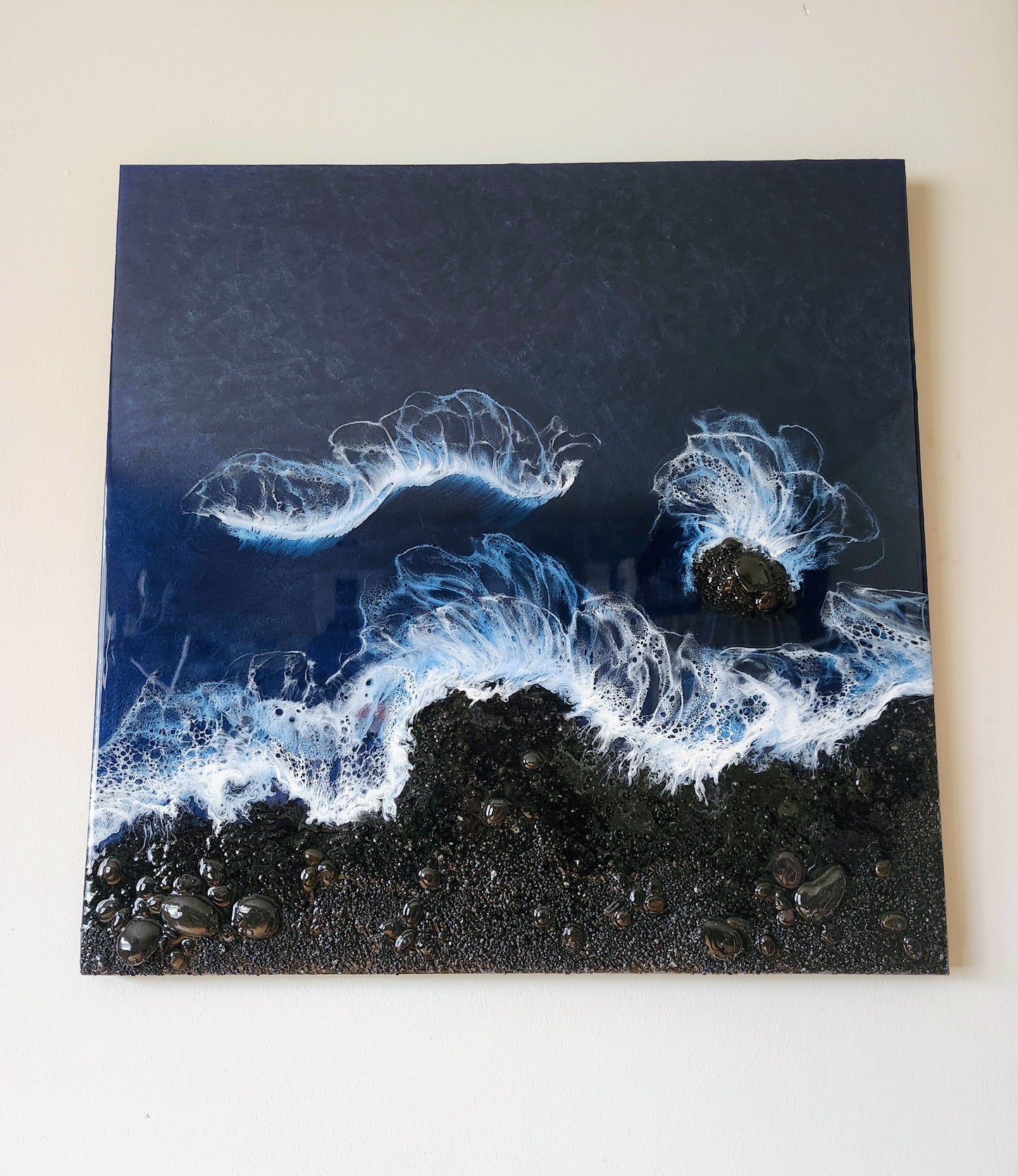 Large Textured Dark and Stormy Square