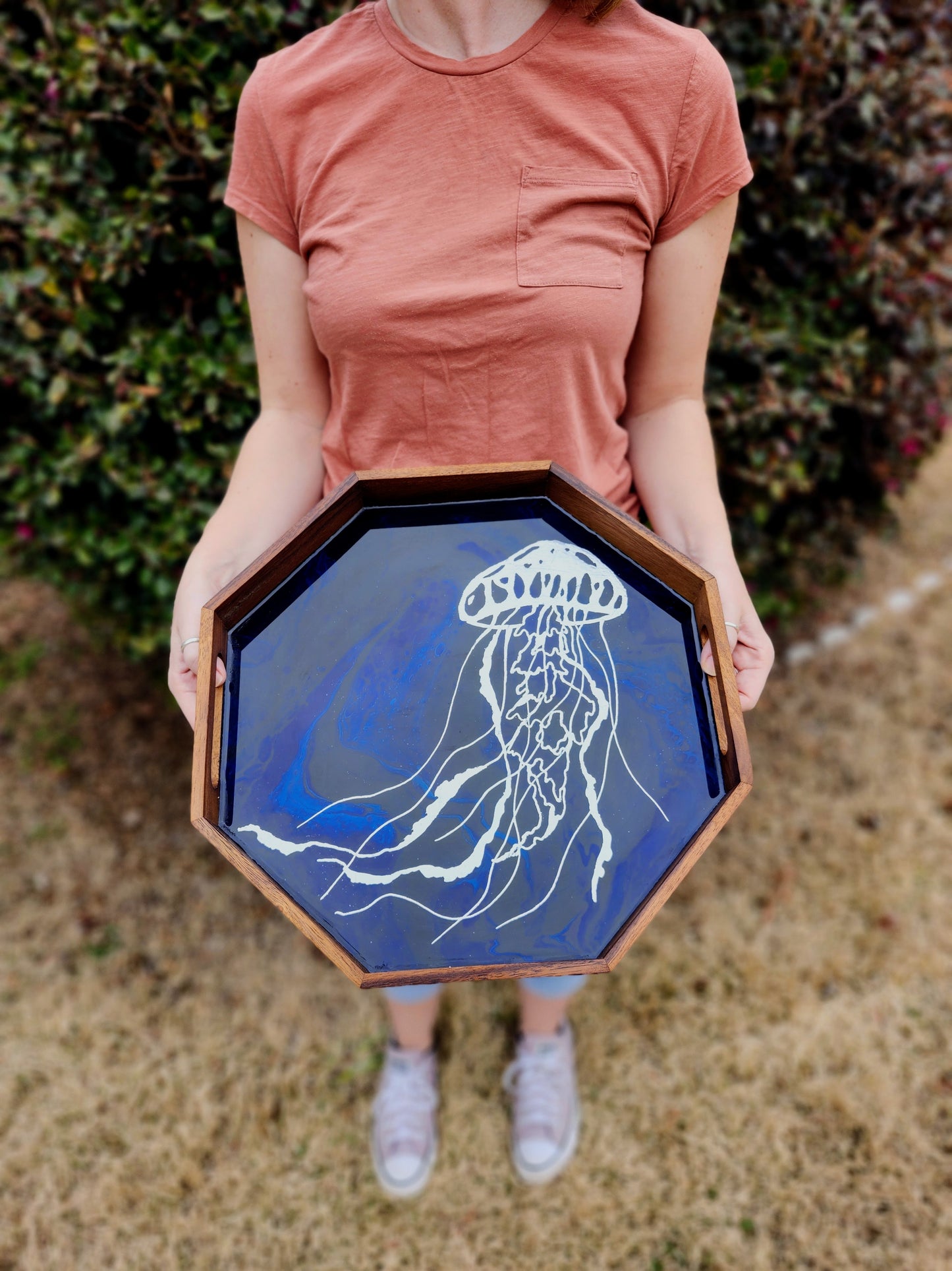 Silver Jellyfish Serving Tray | Medium