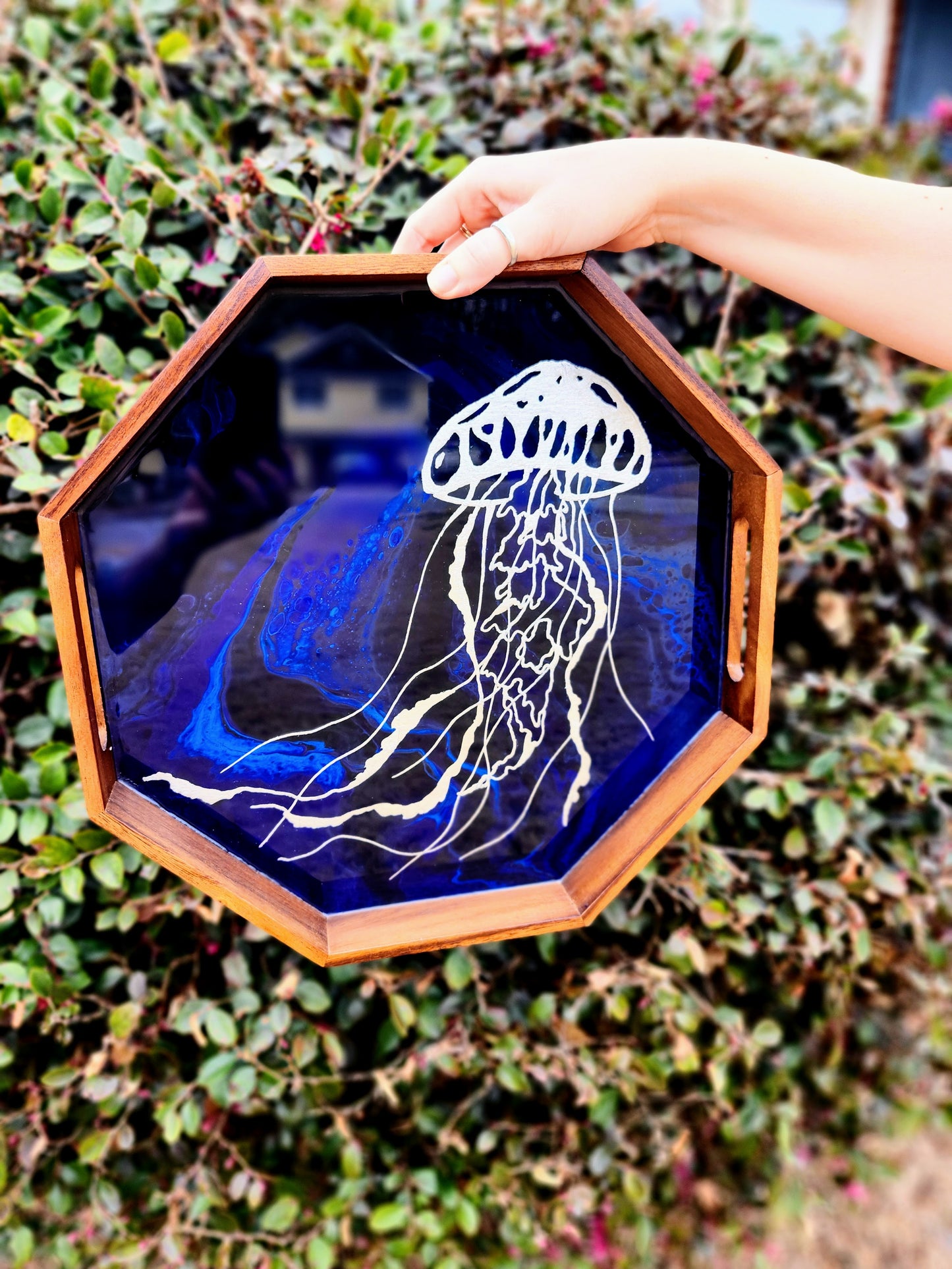 Silver Jellyfish Serving Tray | Medium