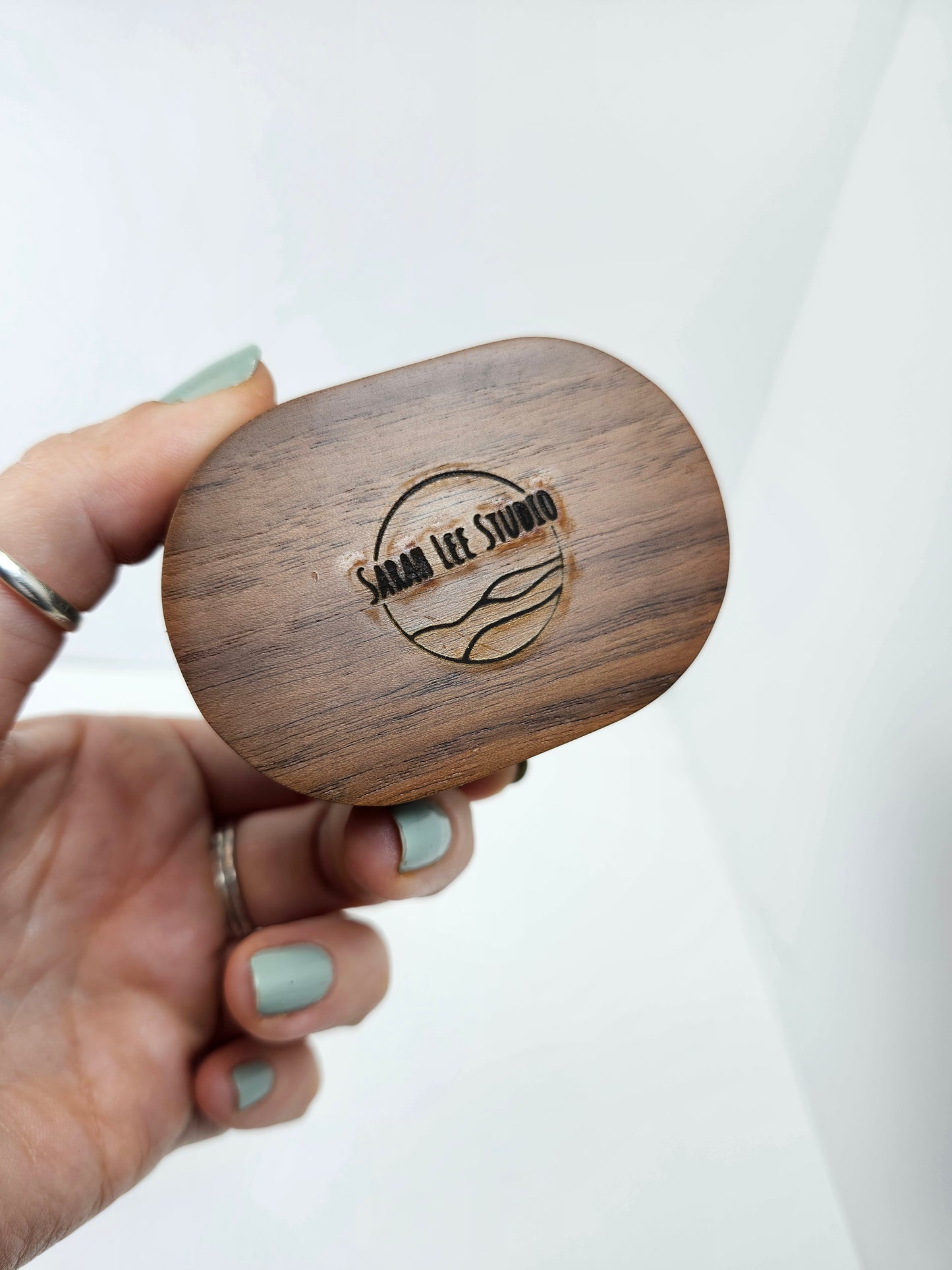 Ring box | Navy + Silver Swirls