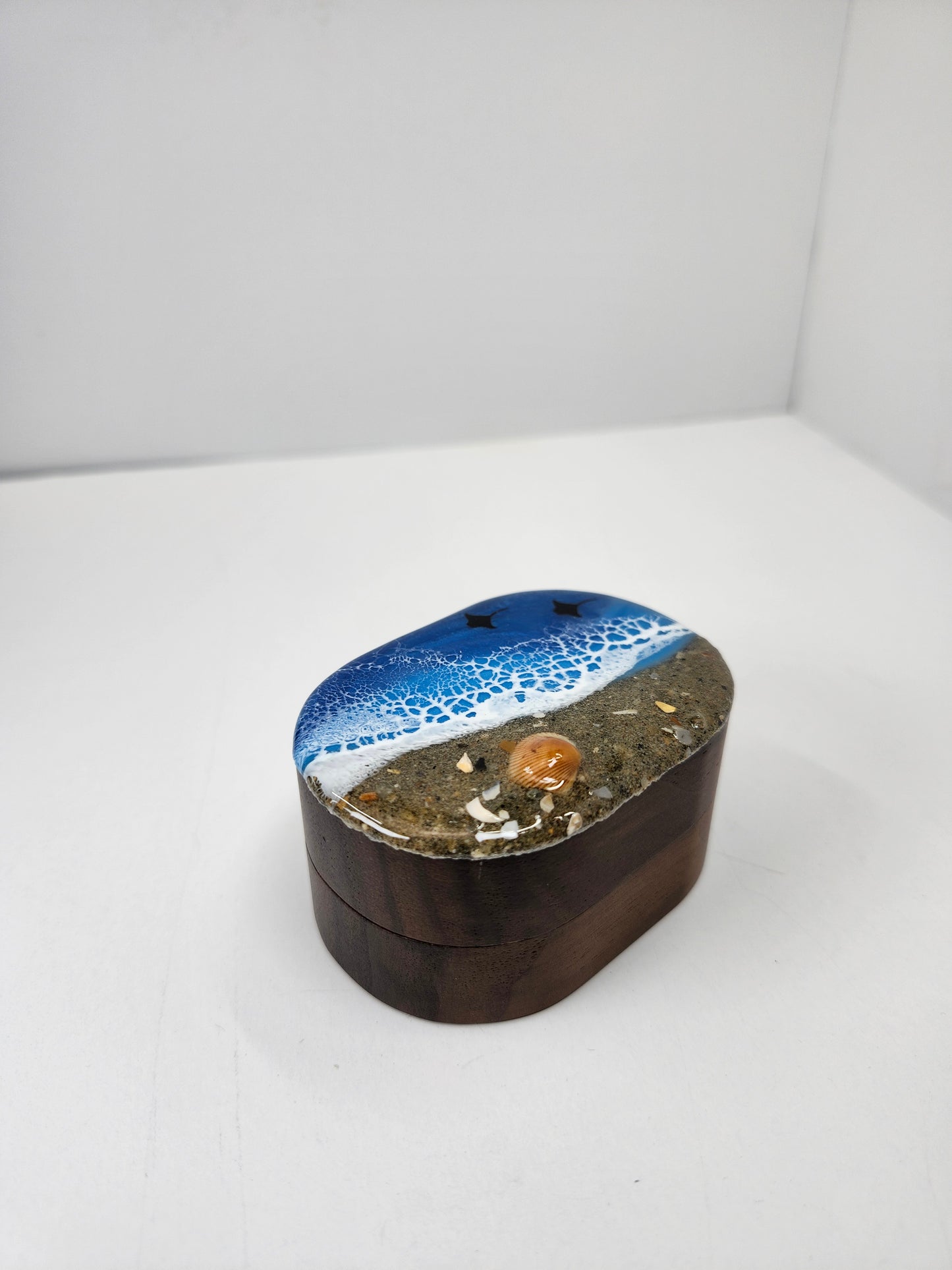 Ring boxes | Pacific Blue Ocean with Sandy Beach