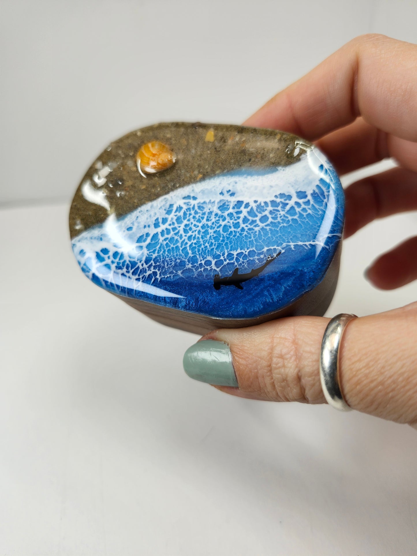 Ring boxes | Pacific Blue Ocean with Sandy Beach