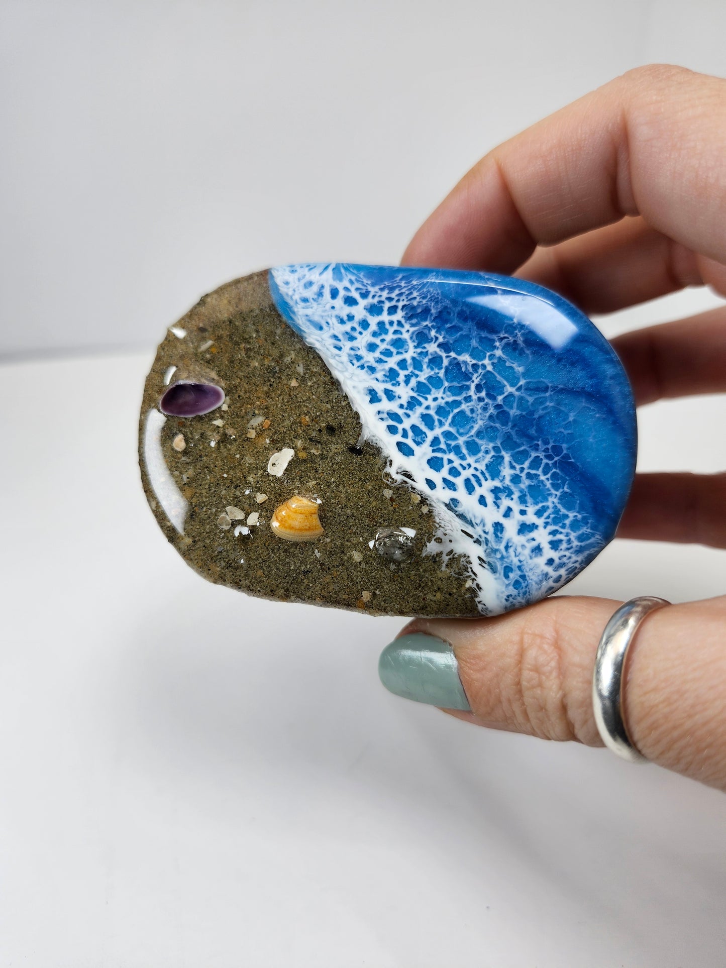 Ring boxes | Pacific Blue Ocean with Sandy Beach