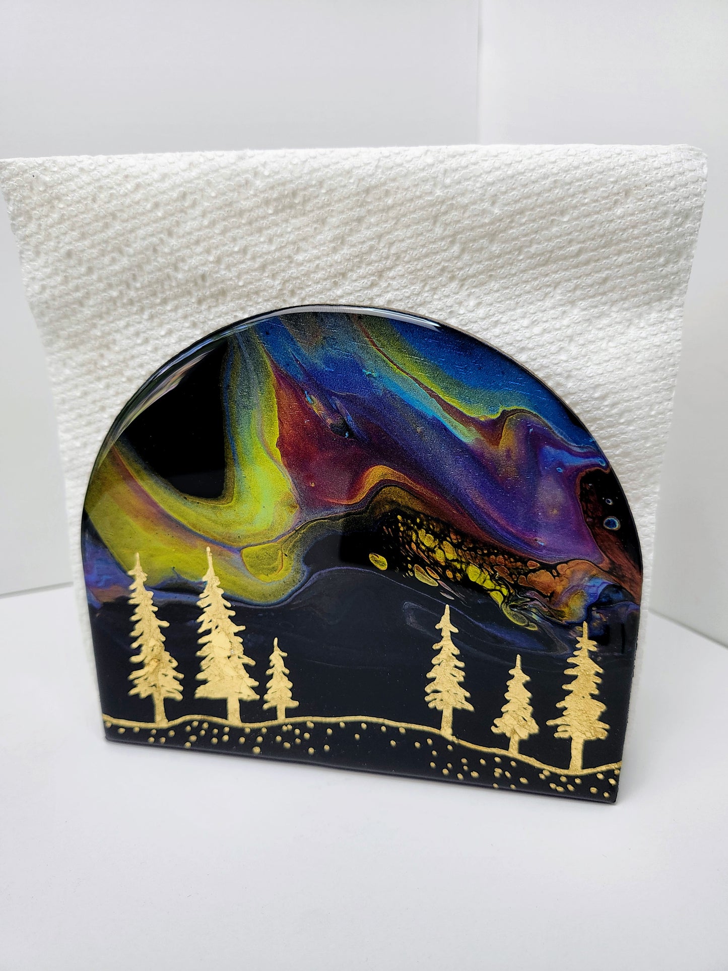 Gilded Gold Tree Napkin Holder