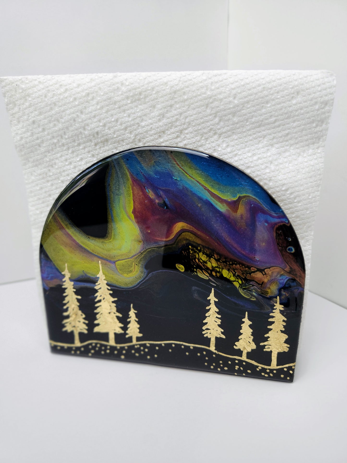 Gilded Gold Tree Napkin Holder