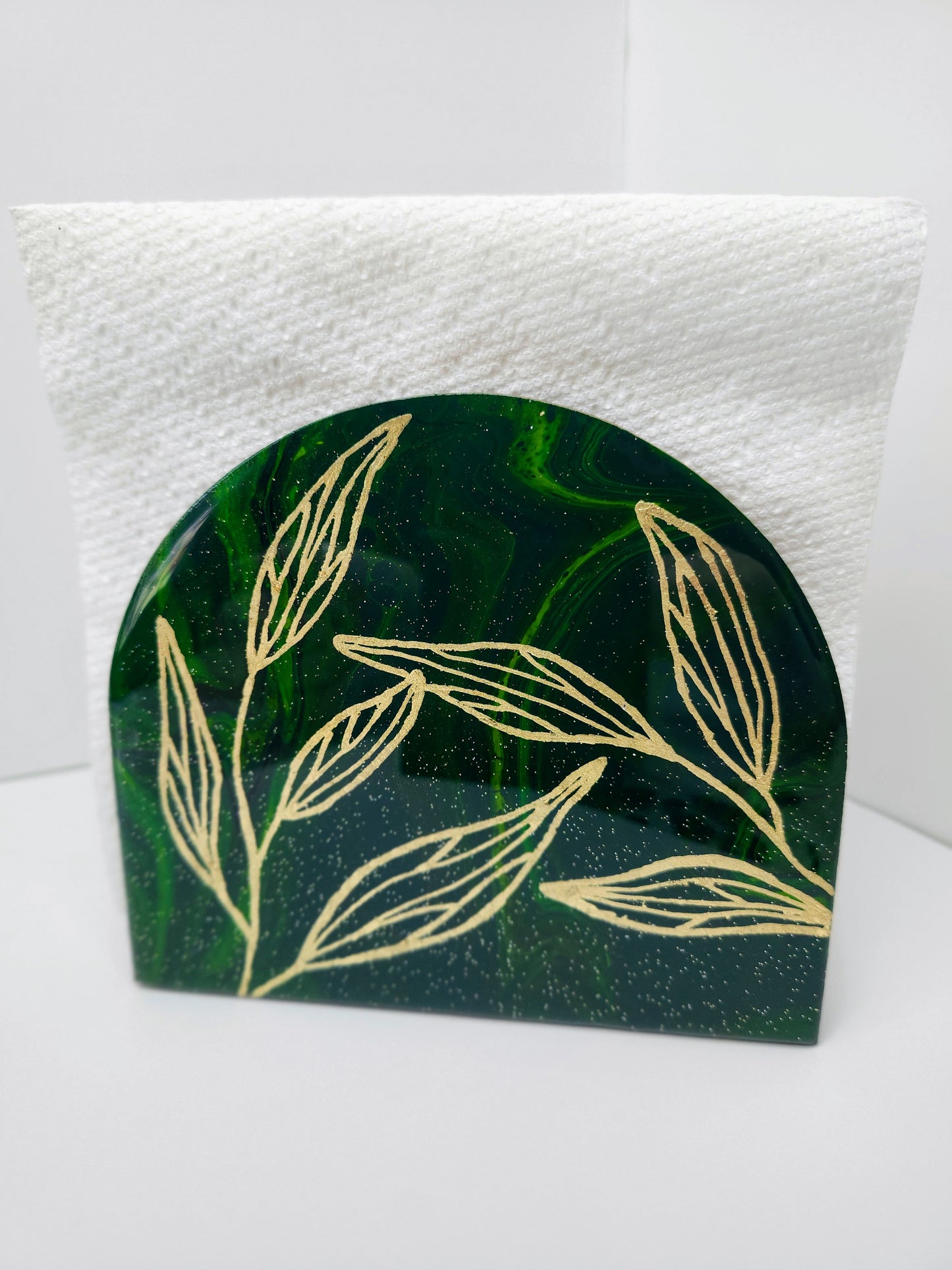 Gilded Gold Leaf Napkin Holder