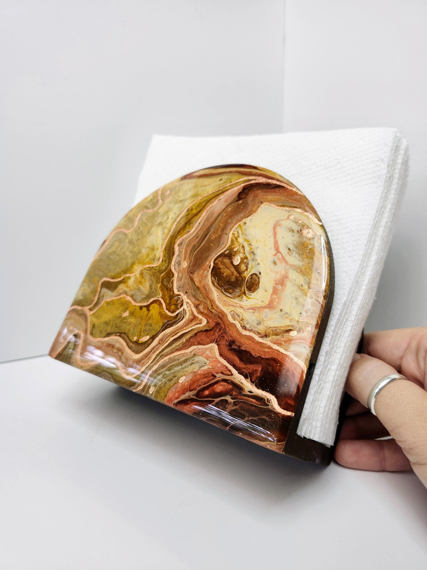 Gilded Copper Napkin Holder