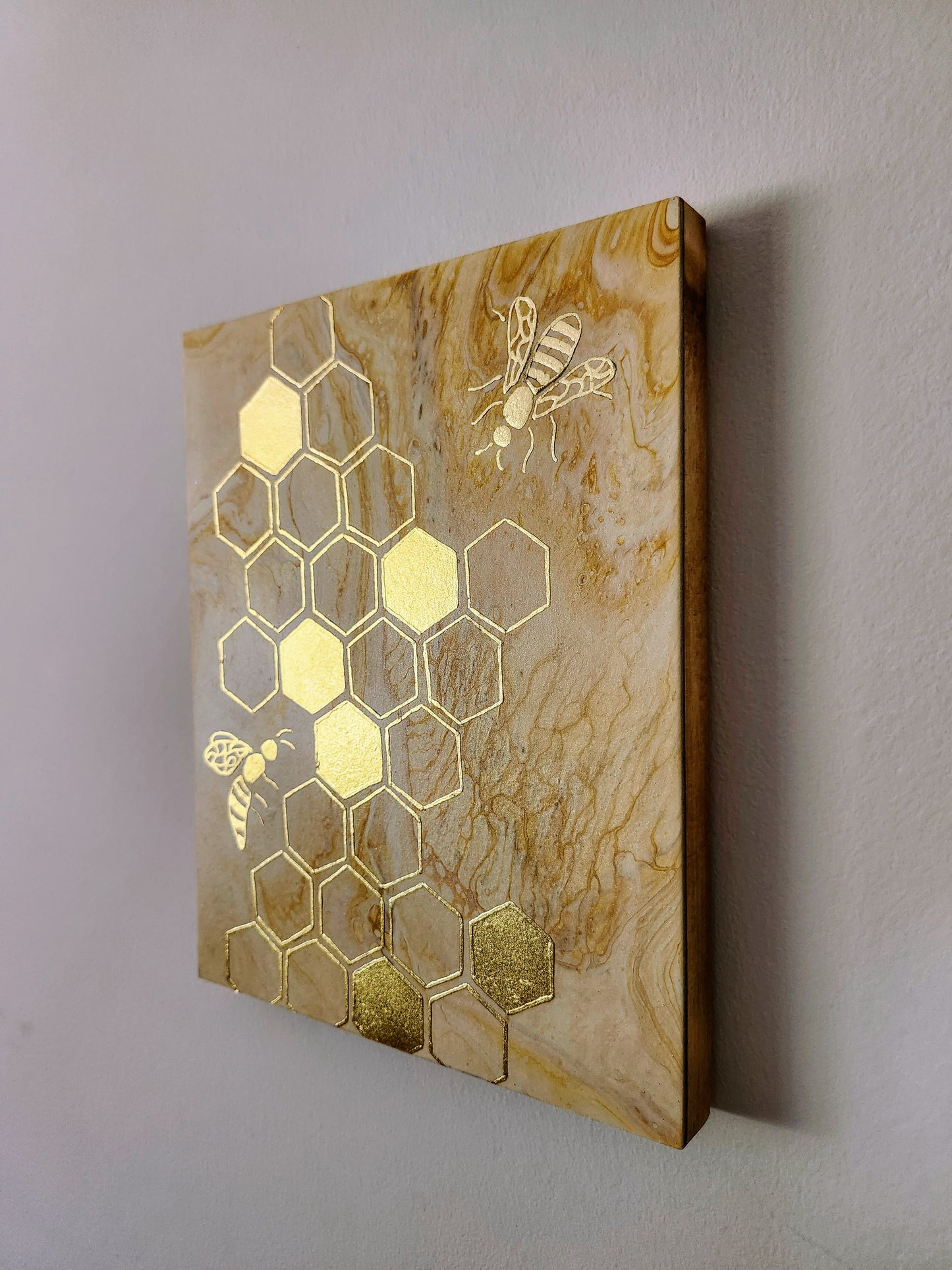 Gilded Honeycomb Original Painting