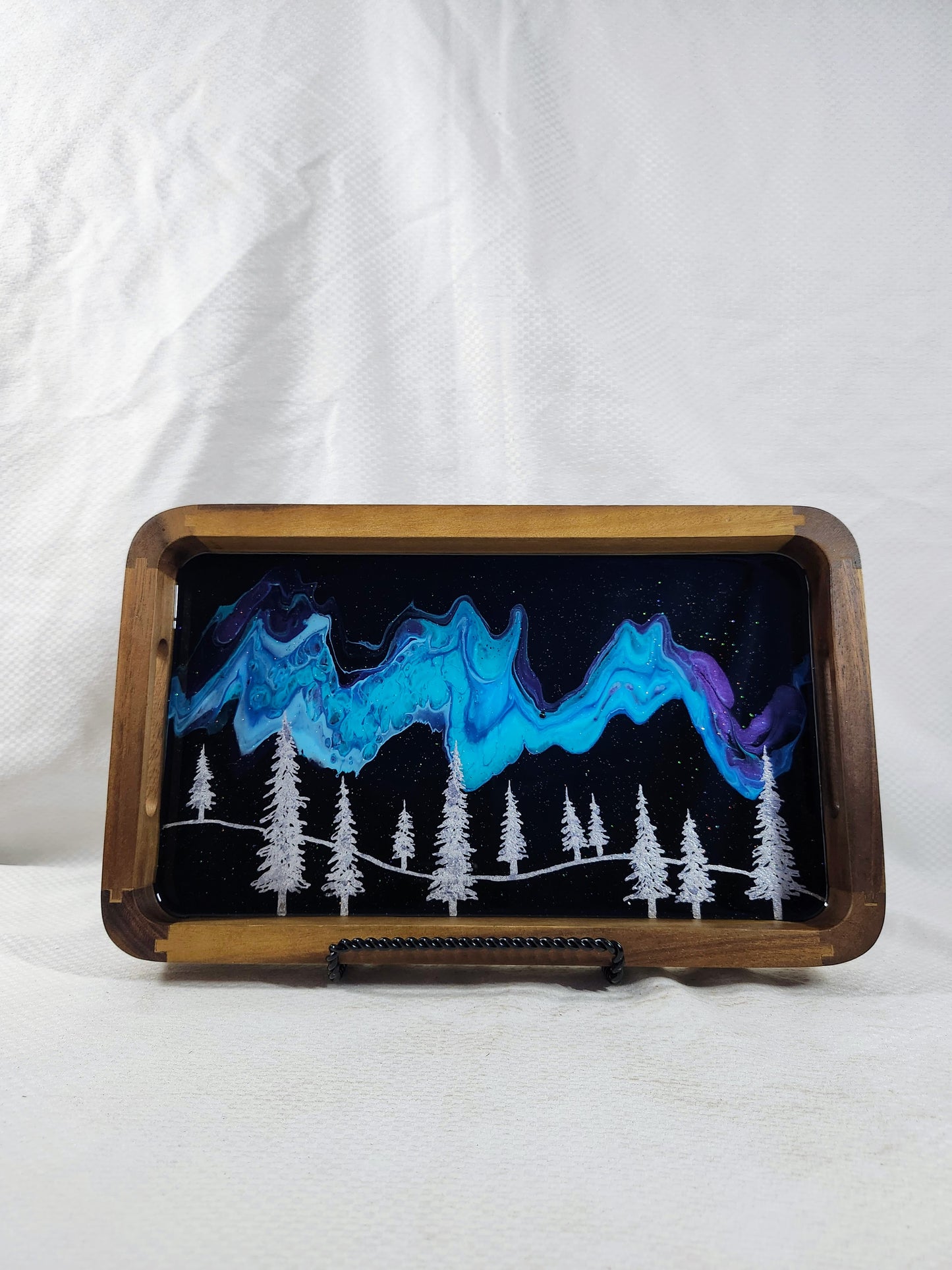 Aurora inspired Catch All Tray (Blue and Purple Sky 2)