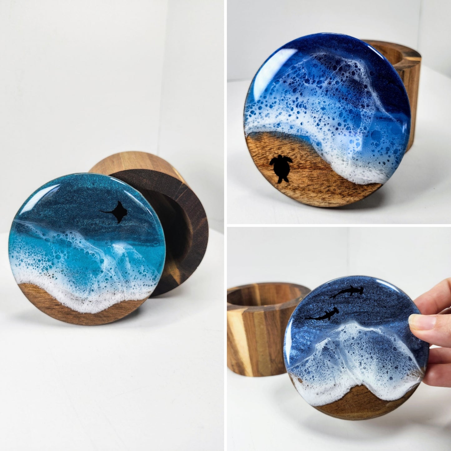 Wood Boxes | Ocean with wood beach
