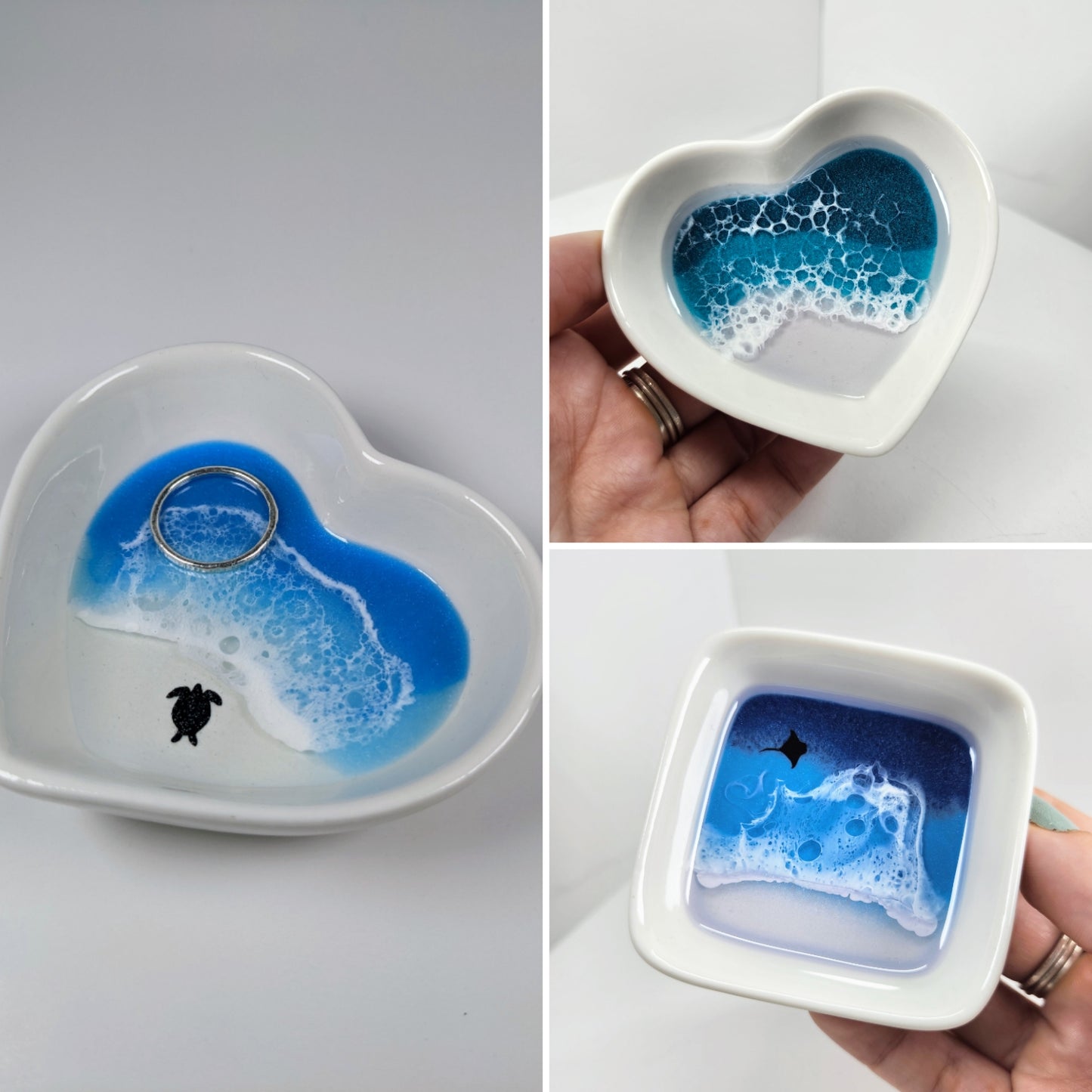 Ring Dishes | Ocean with White Beach
