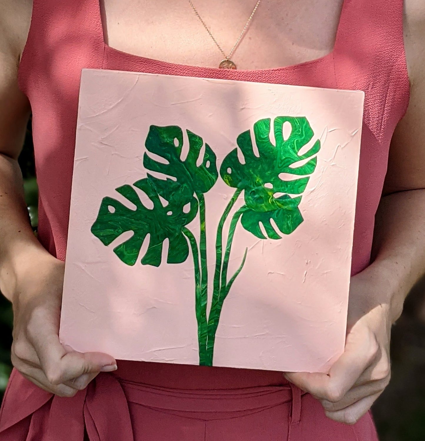 Pink Textured Monstera