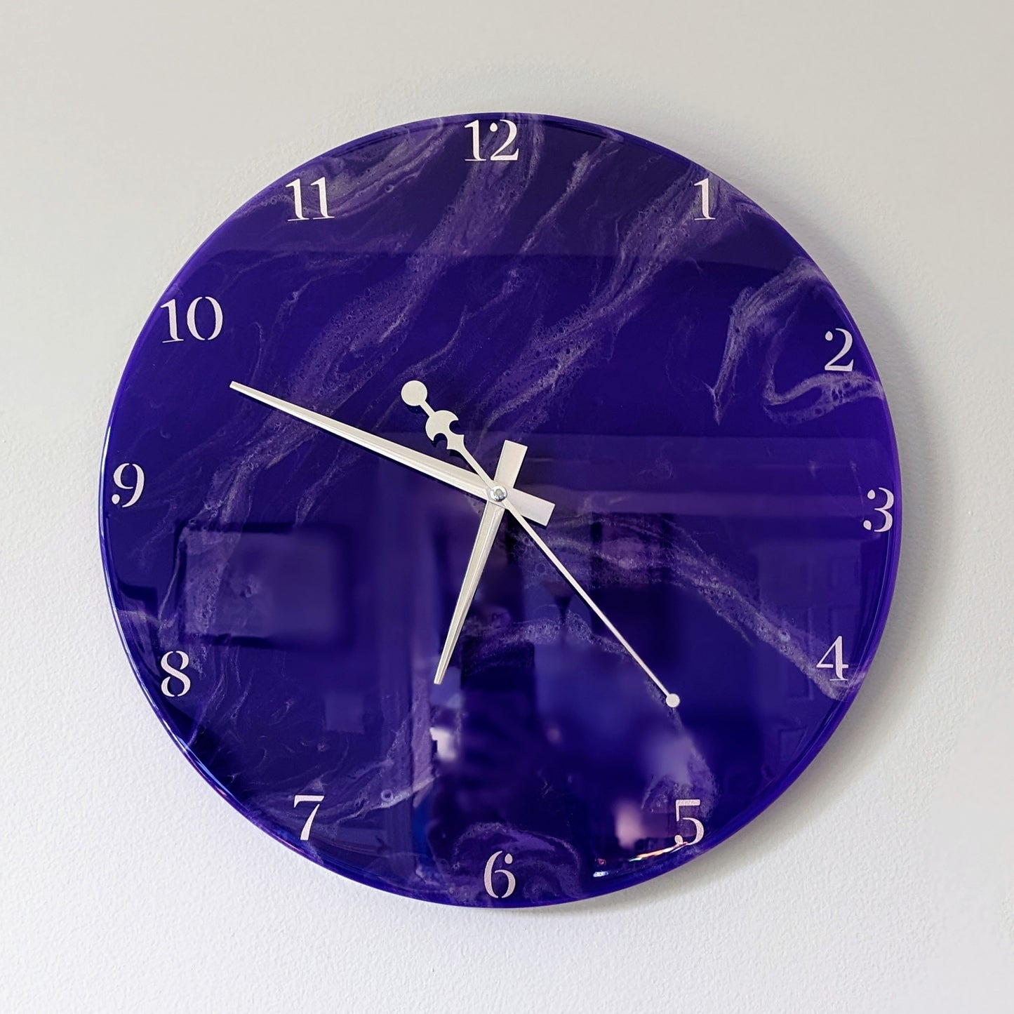 Purple Swirl Clock