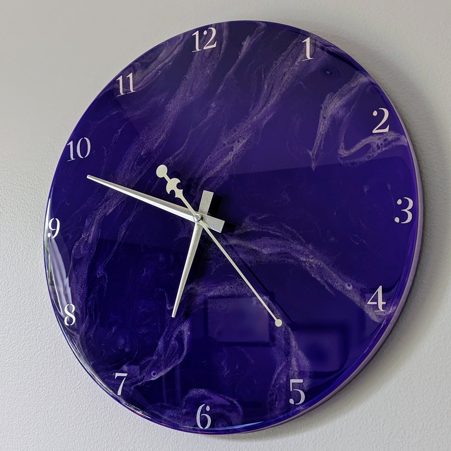 Purple Swirl Clock