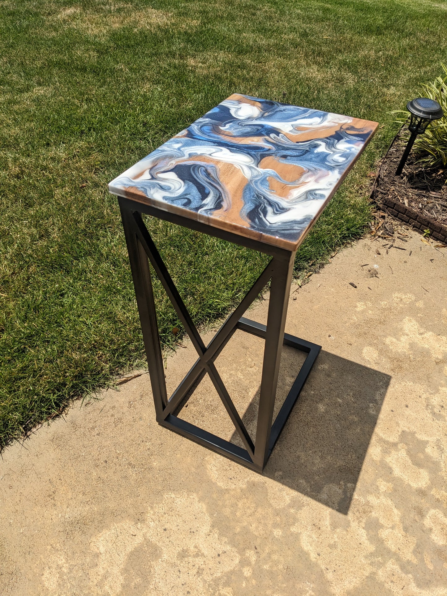 Blue Swirl "C" Table (2)