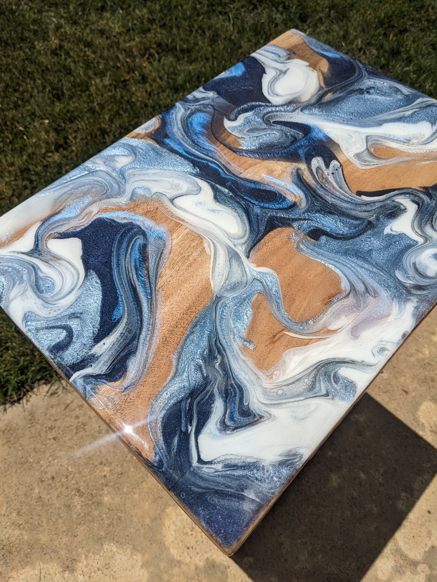 Blue Swirl "C" Table (2)