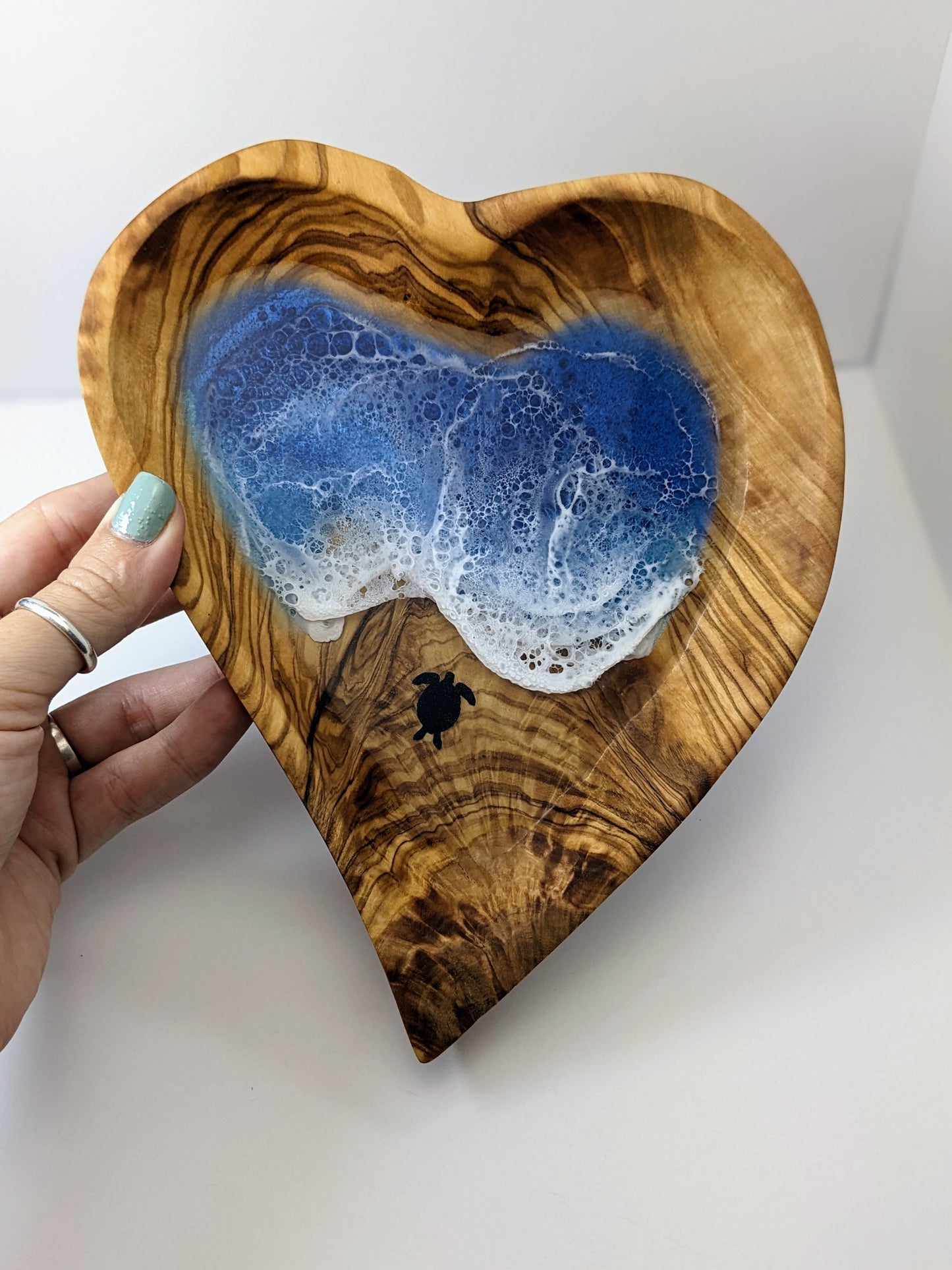 Large Olive Wood Heart