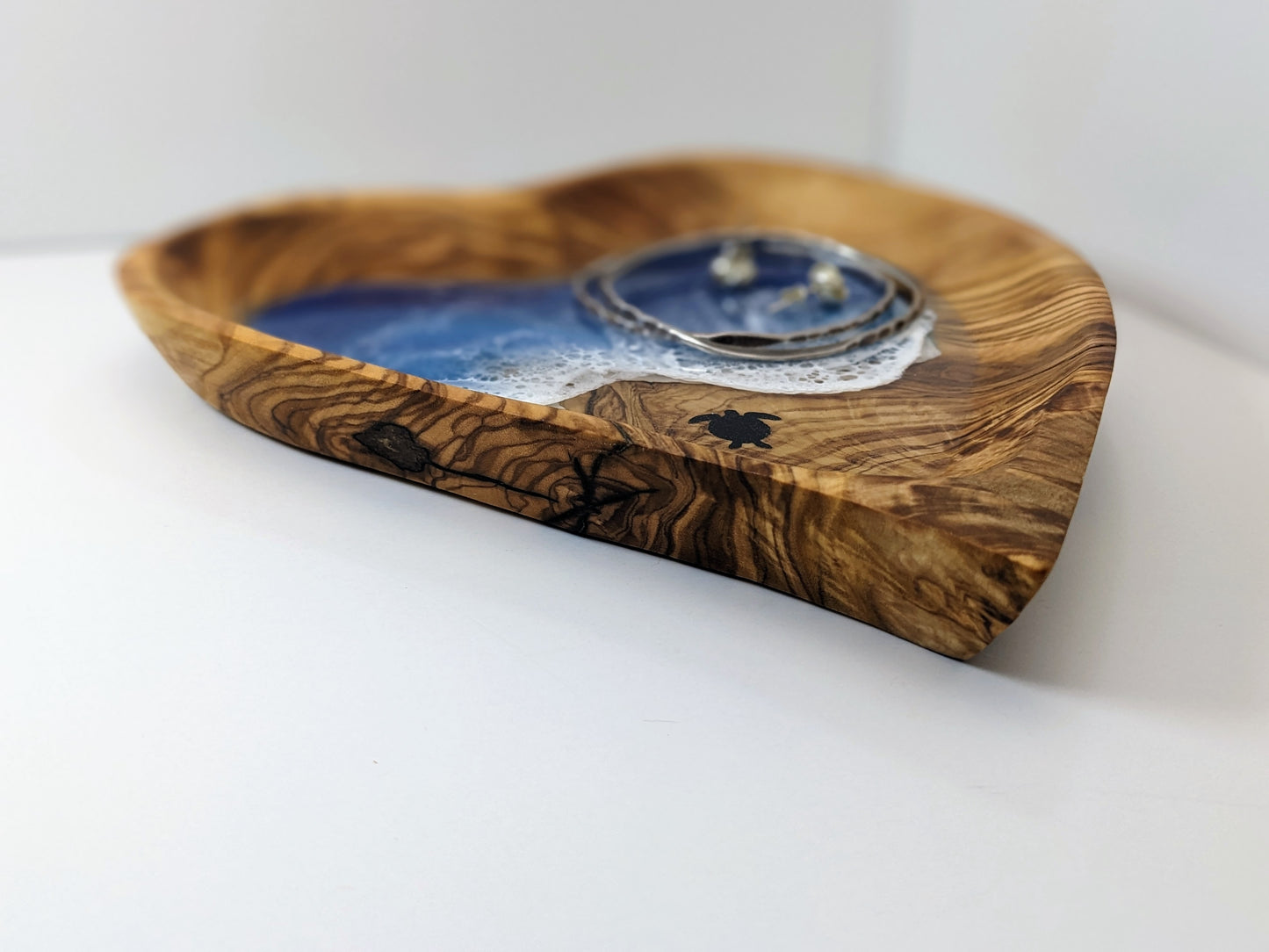 Large Olive Wood Heart