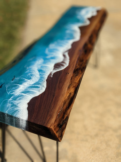 43 inch Ocean Bench with animals