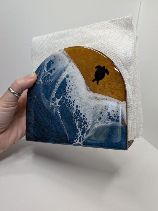Napkin Holder with Sea Turtle