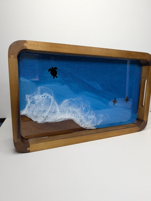 Catch all Tray | Sea Turtle and Rays, Pacific Blue Ocean