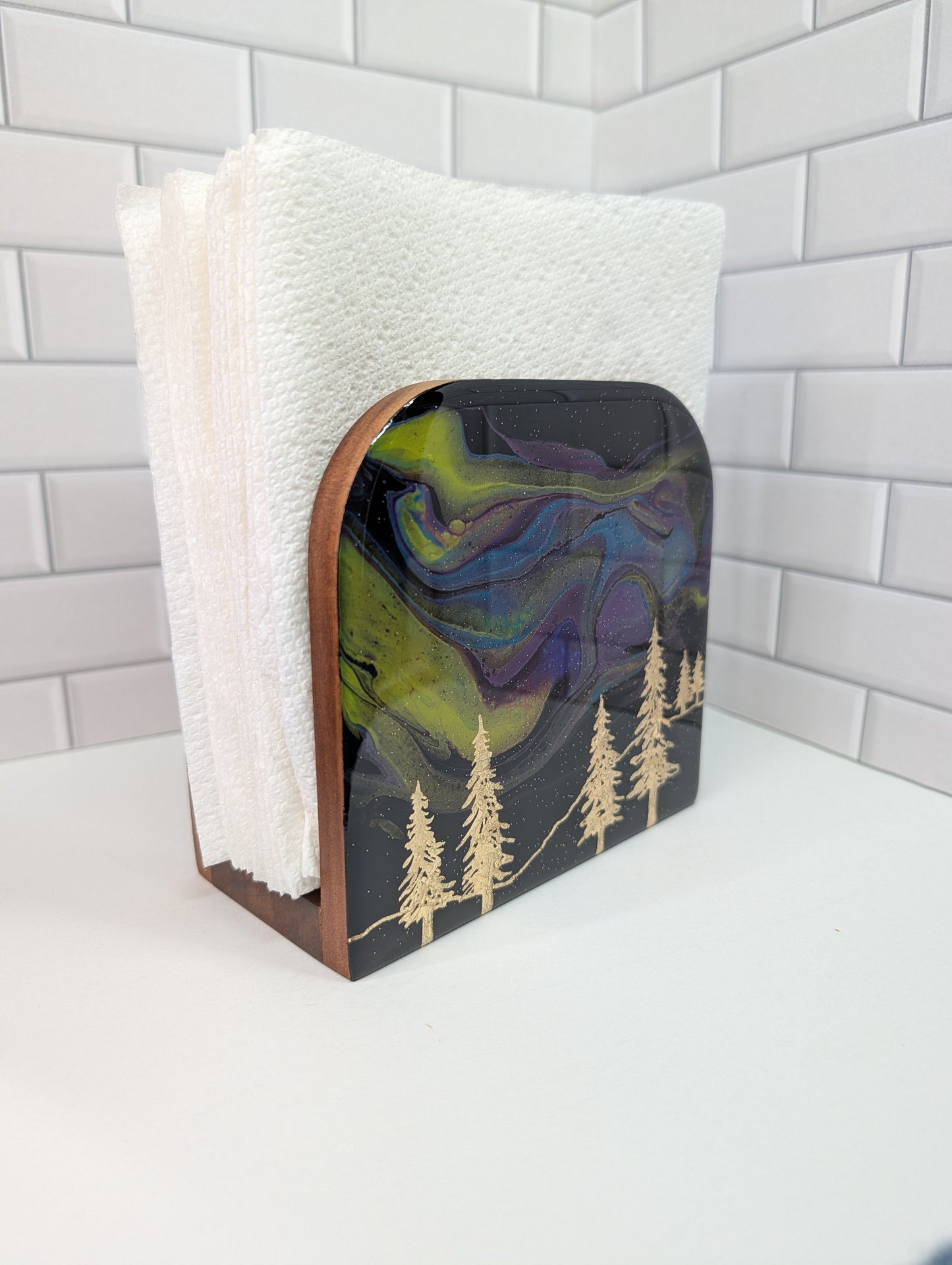 Gilded Gold Tree Napkin Holder