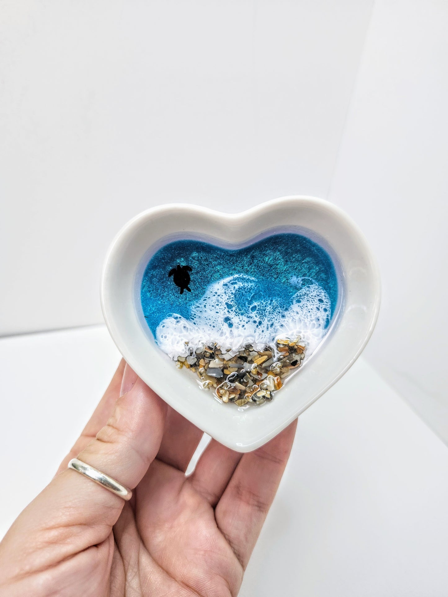 Ring Dish | Crushed Shells | Caribbean Ocean