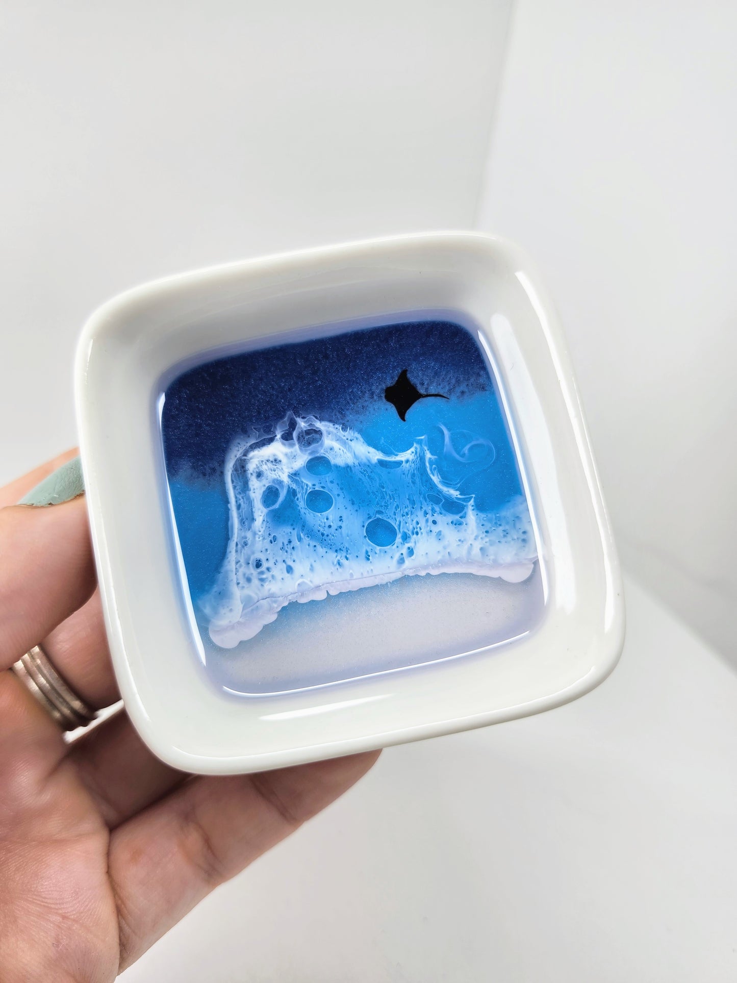 Ring Dishes | Ocean with White Beach