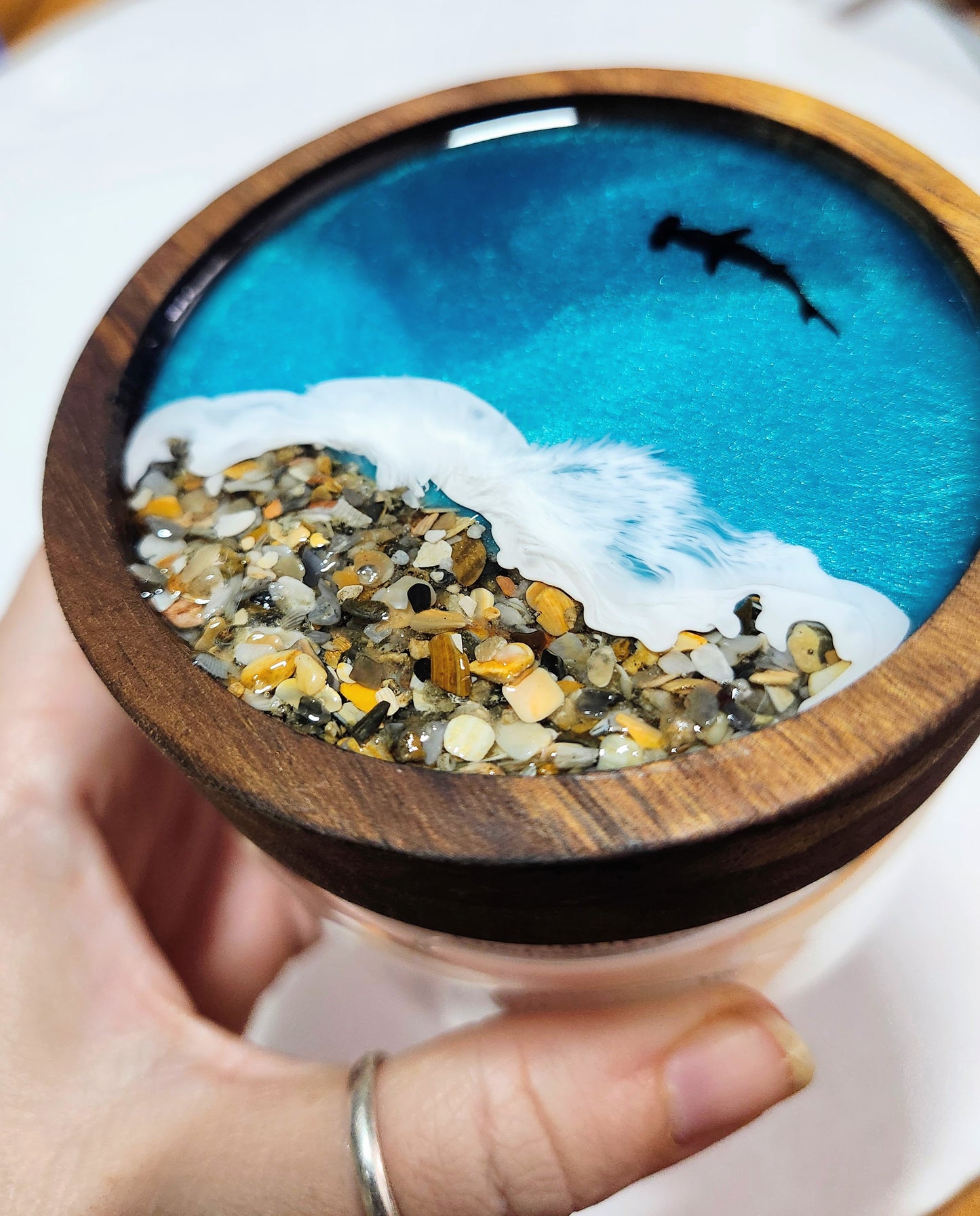 Airtight Glass Jar | Crushed Shell Beach | Caribbean Ocean