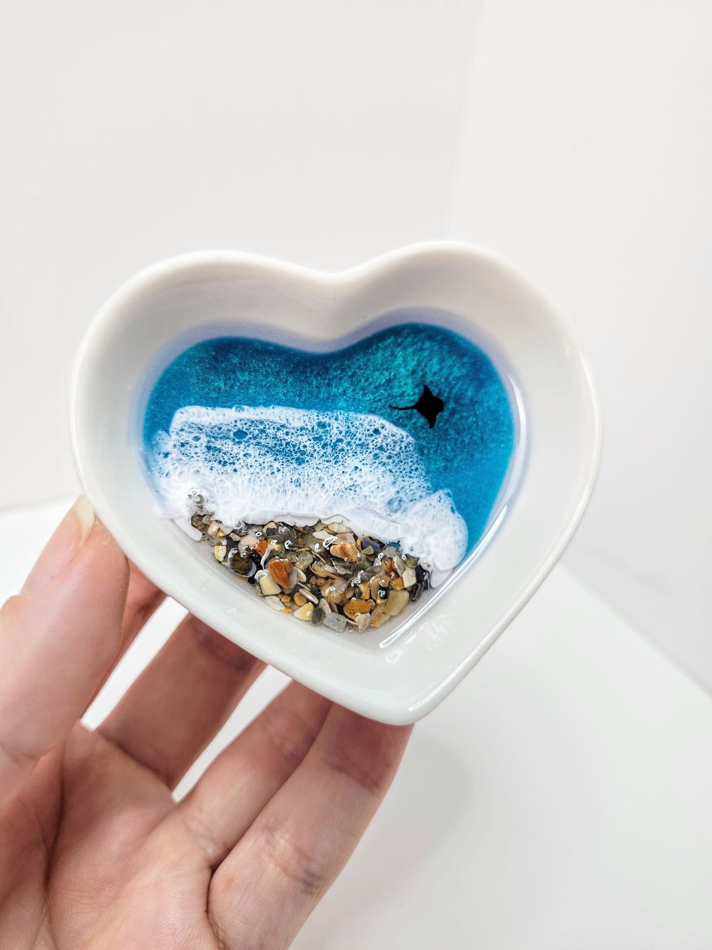 Ring Dish | Crushed Shells | Caribbean Ocean