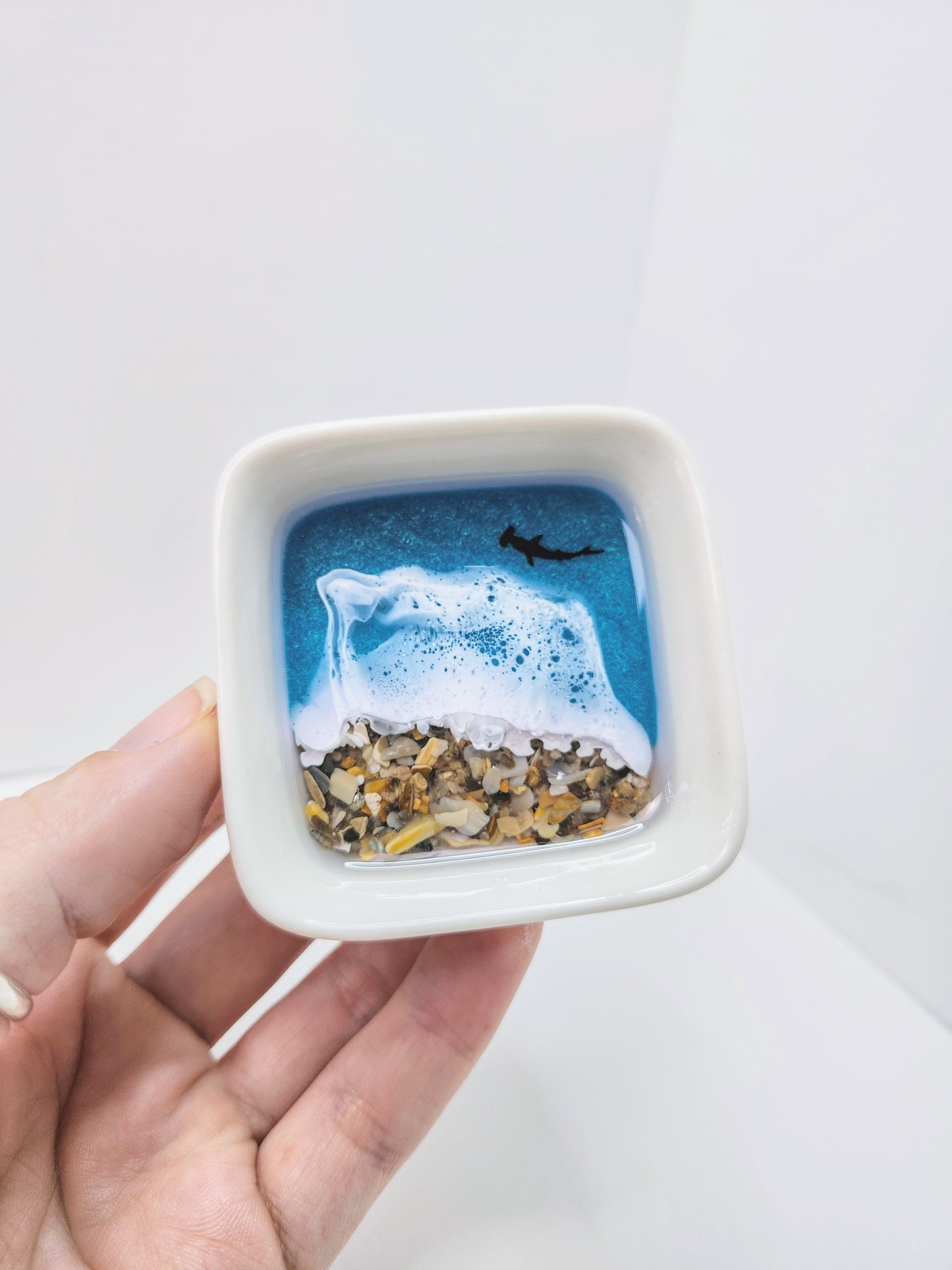 Ring Dish | Crushed Shells | Caribbean Ocean