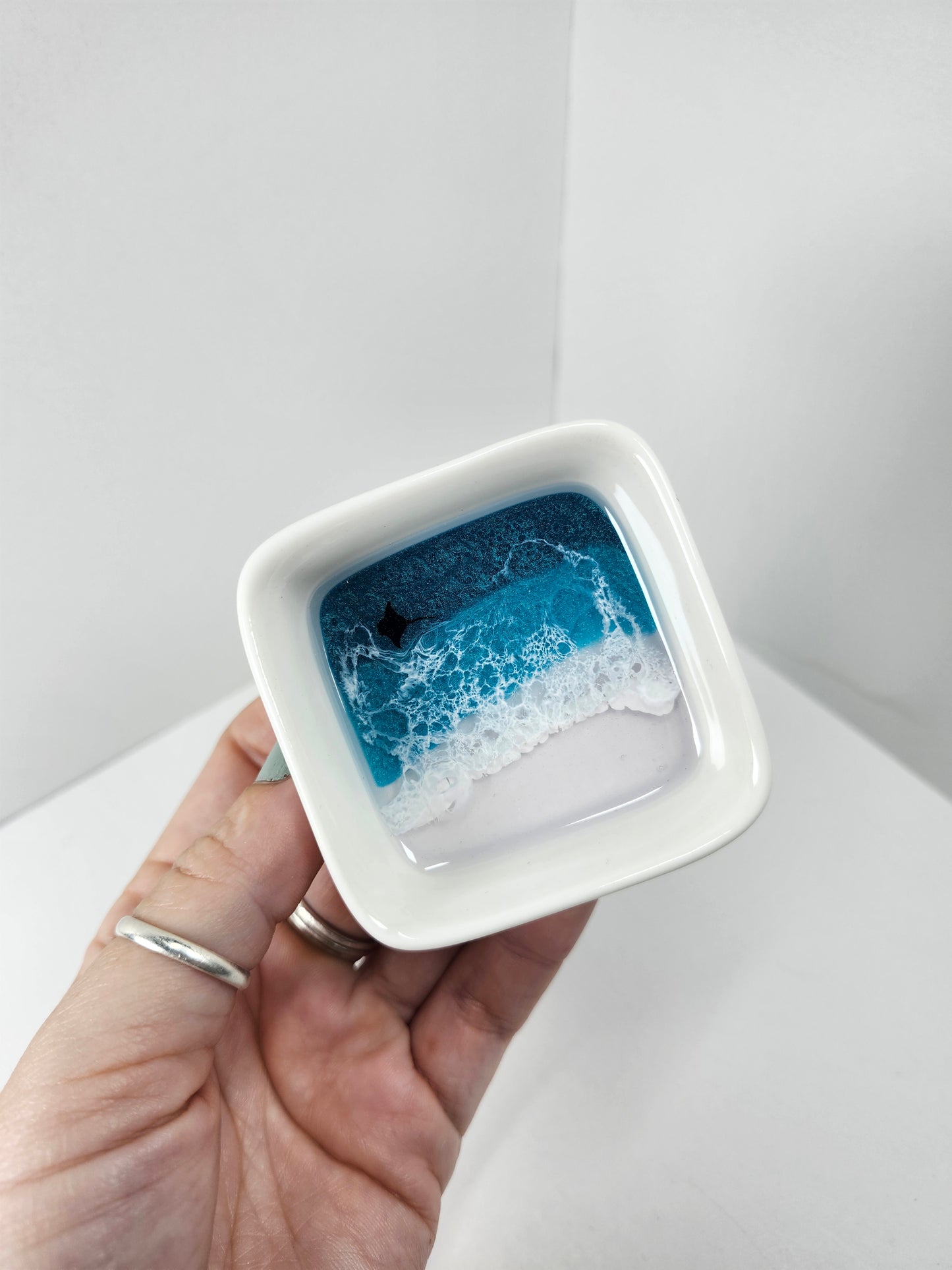 Ring Dishes | Ocean with White Beach