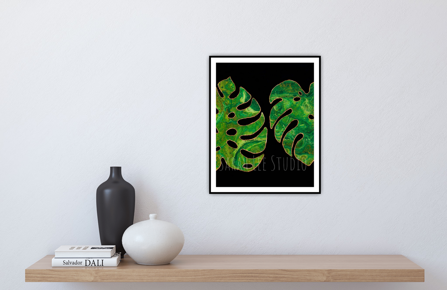 Half and Half Monstera Print