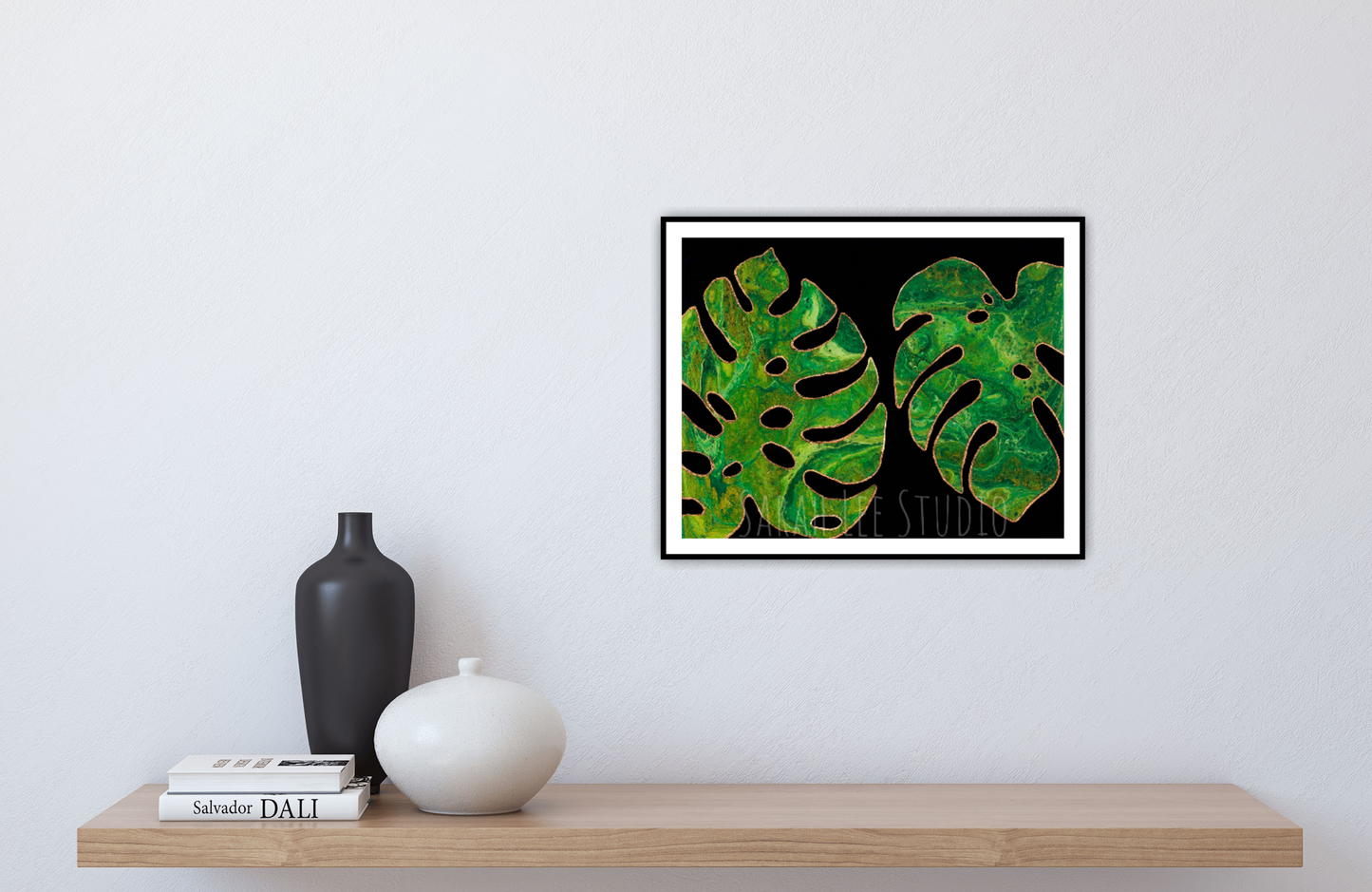 Half and Half Monstera Print