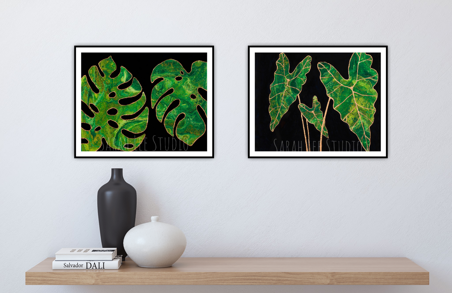 Half and Half Monstera Print