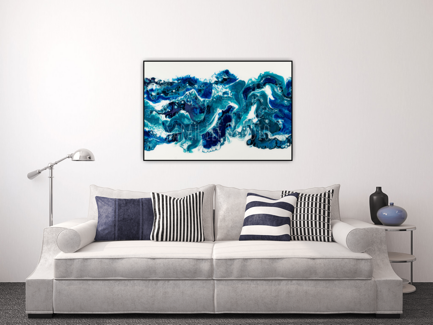 Blue Swirl Print