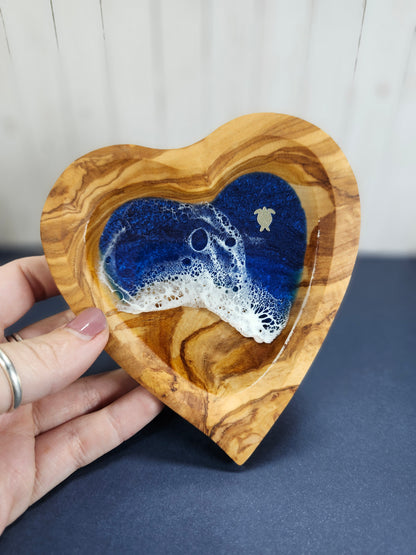 Small Olive Wood Heart