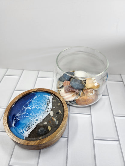Glass Jar Pacific Blue Ocean