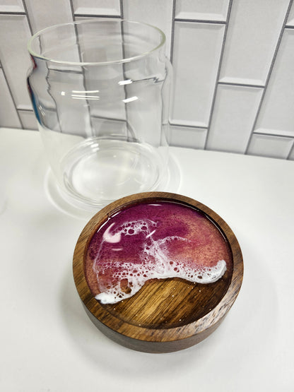 Glass Jar Pink Ocean
