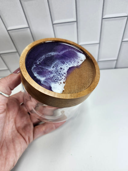 Glass Jar Purple Ocean