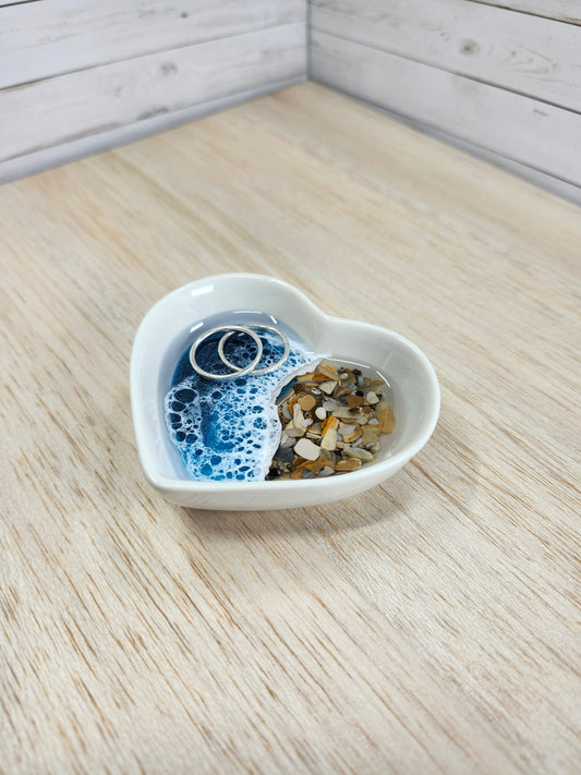 Caribbean Ceramic Ring Dish with Crushed Shells