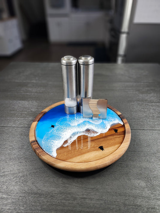 Small Pacific Blue Ocean Lazy Susan