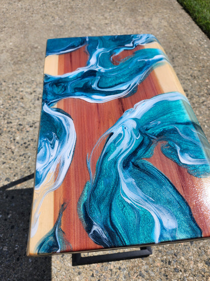 Red Cedar Swirl "C" Table